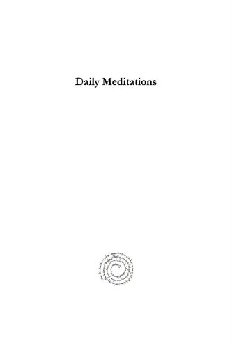 Daily Meditations: For Each Day of the Month