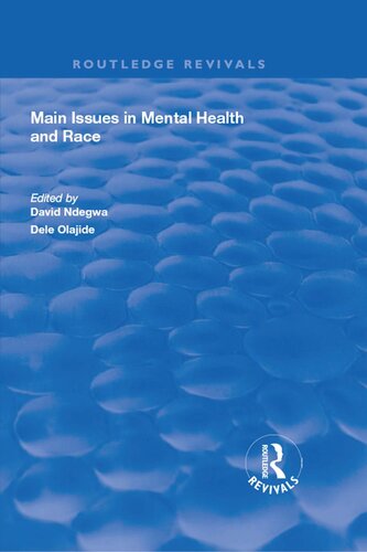 Main Issues in Mental Health and Race
