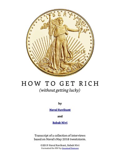 How to get rich ( without getting lucky)
