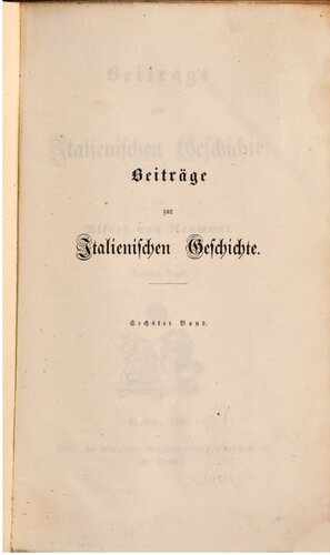 Beiträge zur italienischen Geschichte