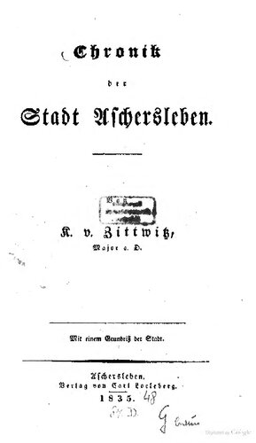 Chronik der Stadt Aschersleben
