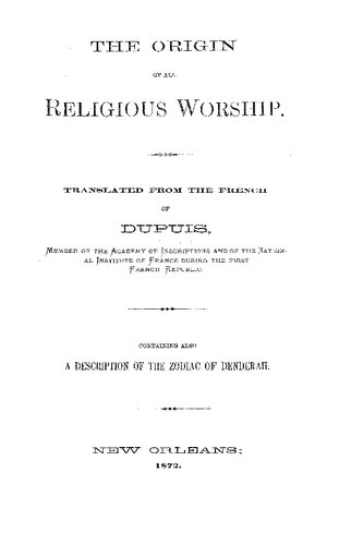 The Origin of All Religious Worship