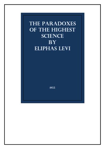 Paradoxes Of The Highest Science