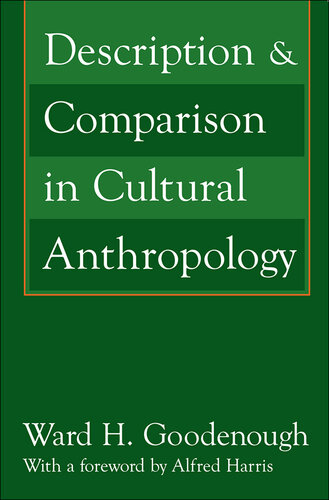 Description and Comparison in Cultural Anthropology