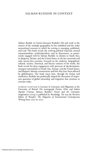 Salman Rushdie in Context