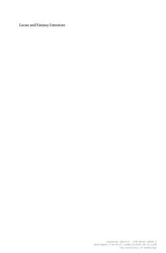 Lacan and Fantasy Literature: Portents of Modernity in Late-Victorian and Edwardian Fiction