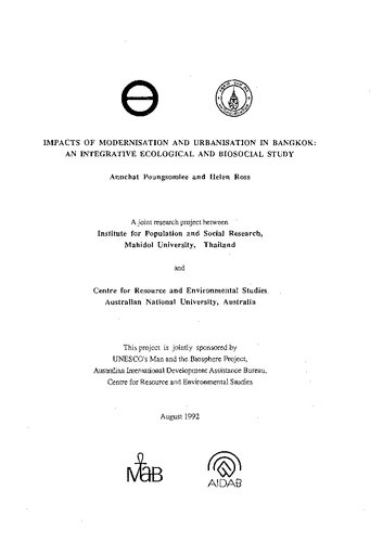 Impacts of Modernisation and Urbanisation in Bangkok