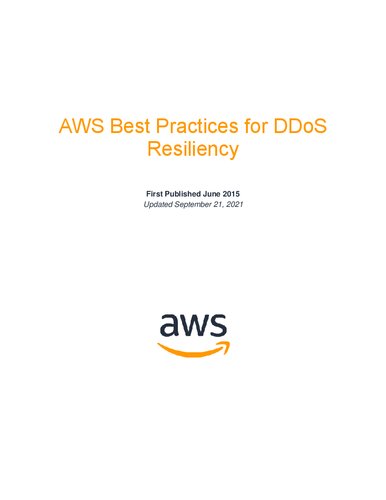 AWS Best Practices for DDoS Resiliency