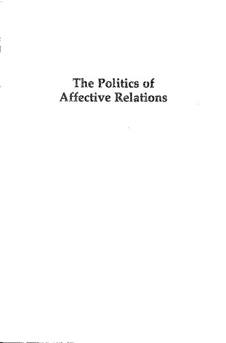 The Politics of Affective Relations: East Asia and Beyond