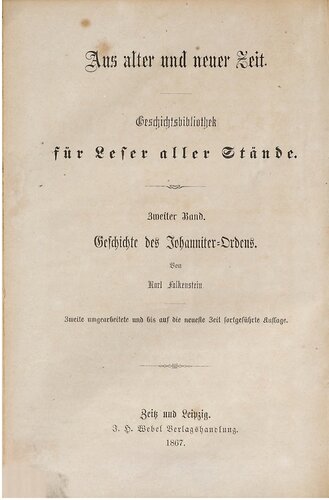 Geschichte des Johanniter-Ordens