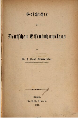 Geschichte des deutschen Eisenbahnweses