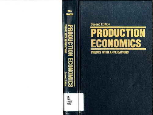 Production Economics: Theory with Applications