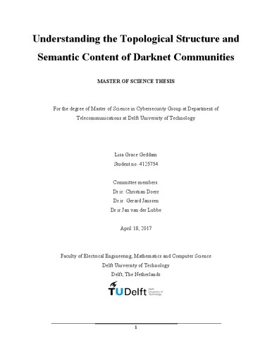Understanding the Topological Structure and Semantic Content of Darknet Communities
