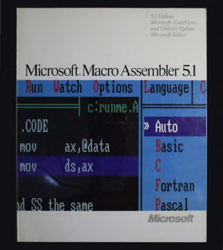 Microsoft. Macro Assembler 5.1. For MS®. OS/2 and MS-DOS® Operating Systems