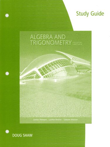 Study Guide for Stewart/Redlin/Watson's Algebra and Trigonometry, 4th