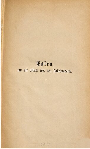 Polen um die Mitte des 18. Jahrhunderts