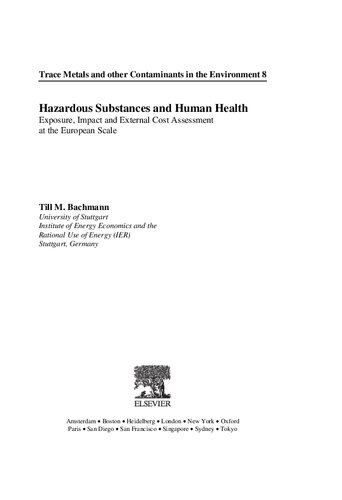 Hazardous Substances and Human Health: Exposure Impact and External Cost Assessment at the European Scale