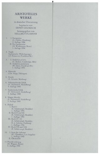 Aristoteles Werke in deutscher Übersetzung: Begründet von Ernst Grumach Band 9/III: Politik – Buch IV–VI Über Verfassungen Über Zerstörung und ... von Demokratien und Oligarchien: 4-6