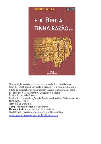 E A Bíblia Tinha Razão...