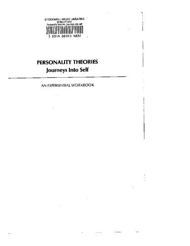 Personality Theories: Journeys Into Self : an Experiential Workbook