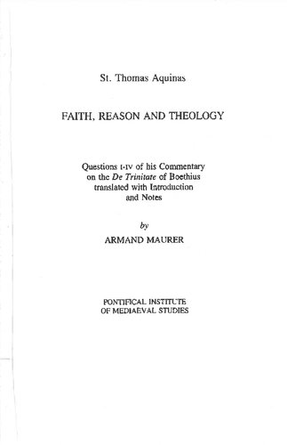 Faith, Reason and Theology