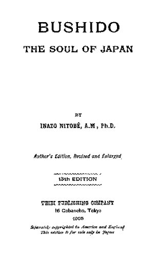 Bushido The Soul Of Japan 13th Edition