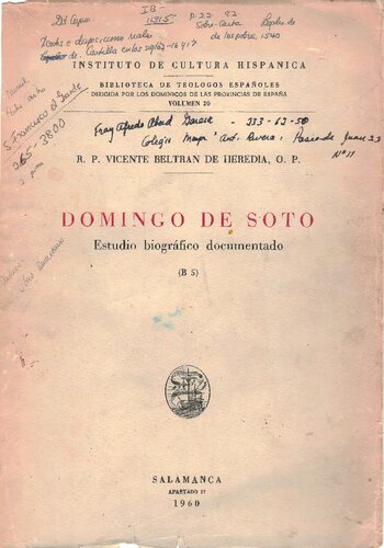 Domingo de Soto. Estudio biográfico documentado.