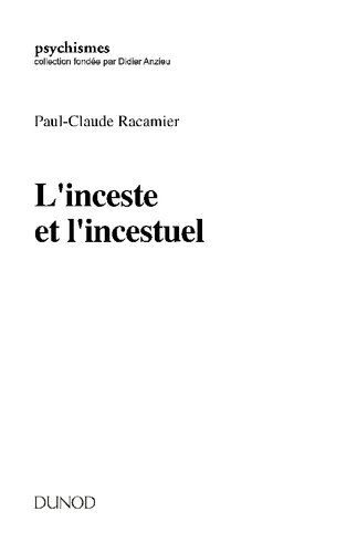 L'inceste et l'incestuel