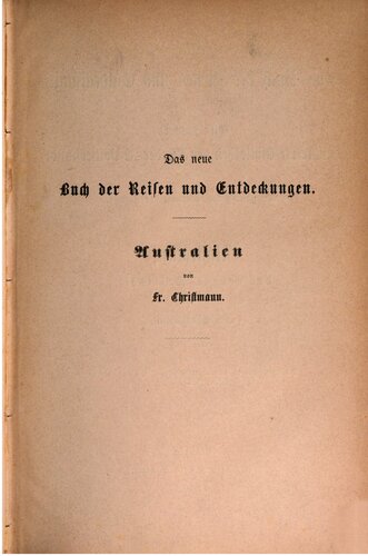 Australien, der neueste Weltteil