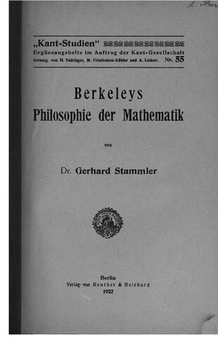 Berkeleys Philosophie der Mathematik