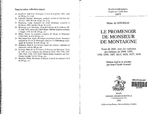 Le promenoir de Monsieur de Montaigne