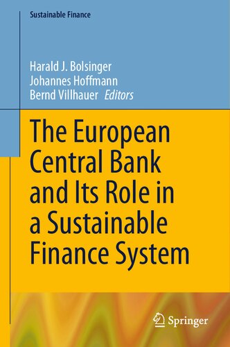 The European Central Bank and Its Role in a Sustainable Finance System