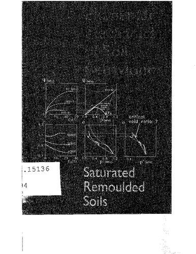 Elementary mechanics of soils behaviour: saturated remoulded soils