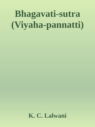 Bhagavati-sutra (Viyaha-pannatti)