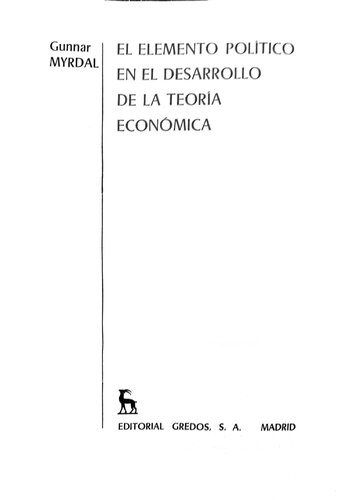 El Elemento Político en el Desarrollo de la Teoría Económica