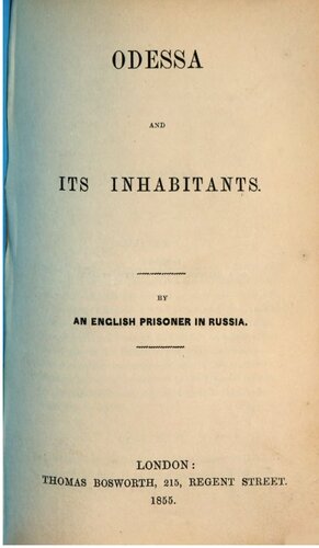 Odessa and its Inhabitants
