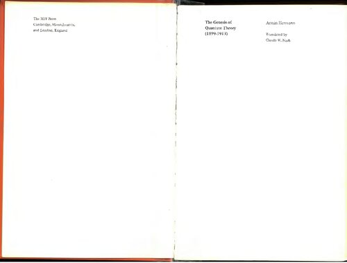 The Genesis of the Quantum Theory 1899-1913