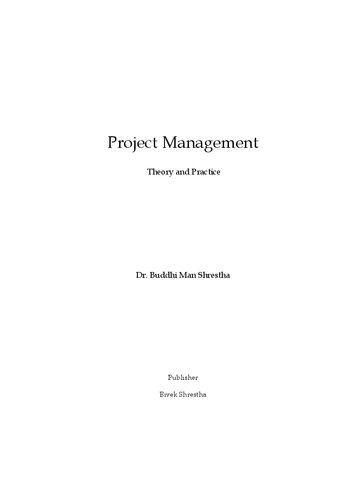 Project Management: Theory and practice