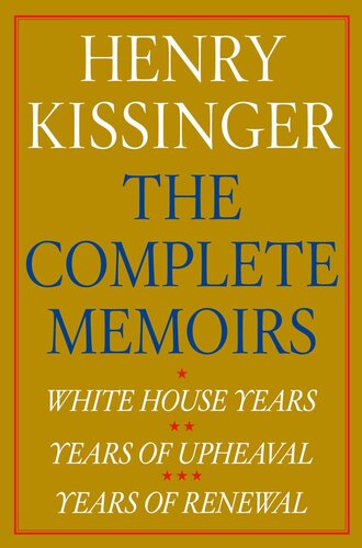 Henry Kissinger the Complete Memoirs E-book Boxed Set
