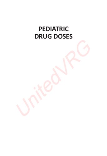 Pediatric Drug Doses