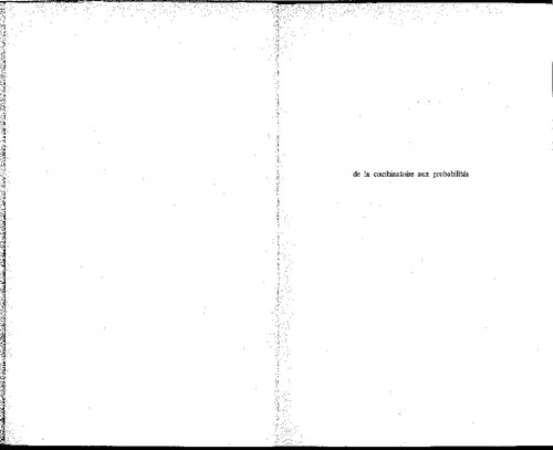 De la combinatoire aux probabilités