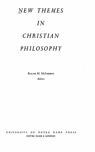 New Themes in Christian Philosophy
