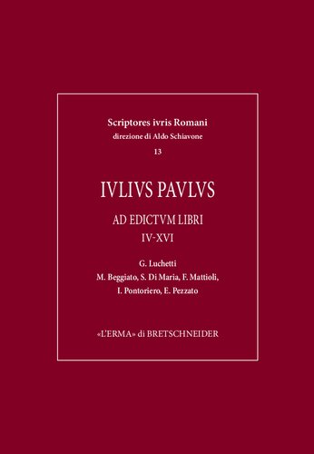 Iulius Paulus: Ad edictum libri IV-XVI