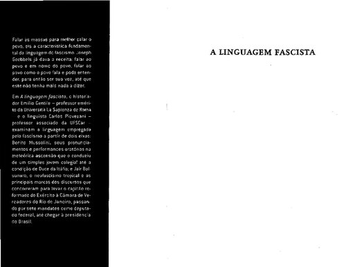 A linguagem fascista