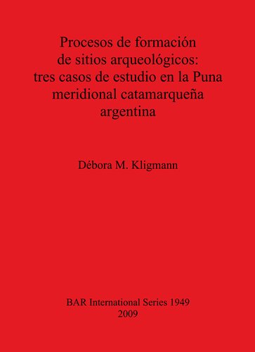 Procesos de formación de sitios arqueológicos: tres casos de estudio en la Puna meridional catamarqueña argentina
