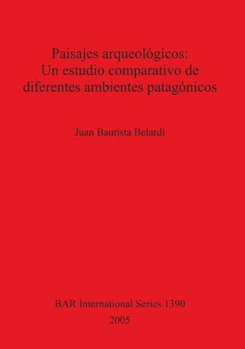 Paisajes arqueológicos: Un estudio comparativo de diferentes ambientes patagónicos
