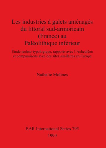 Les industries à galets aménagés du littoral sud-armoricain (France) au Paléolithique inférieur: Étude techno-typologique, rapports avec l'Acheuléen et comparaisons avec des sites similaires en Europe