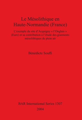 Le Mésolithique en Haute-Normandie (France): L'exemple du site d'Acquigny « l'Onglais » (Eure) et sa contribution à l'étude des gisements mésolithiques de plein air