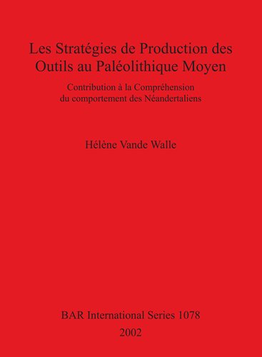 Les stratégies de production des outils au Paléolithique Moyen: Contribution à la compréhension du comportement des Néandertaliens