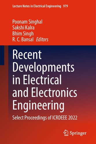 Recent Developments in Electrical and Electronics Engineering: Select Proceedings of ICRDEEE 2022